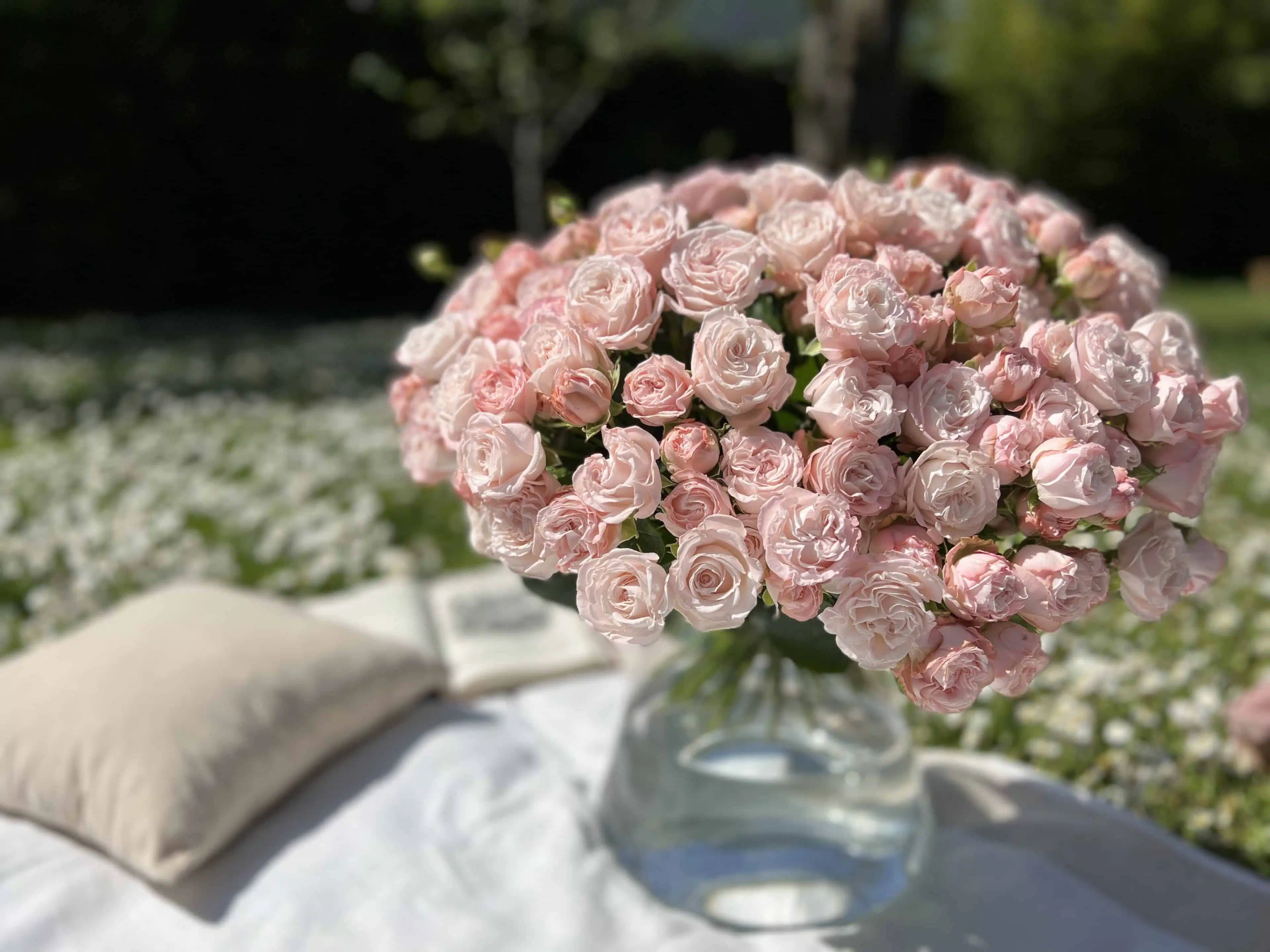 bouquet de roses branchues rose