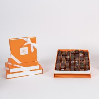 coffret de chocolats signature servant artisan chocolatier lait noir praliné ganache