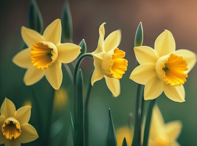 jonquilles fleurs de saison fete des grands meres mars bouquet