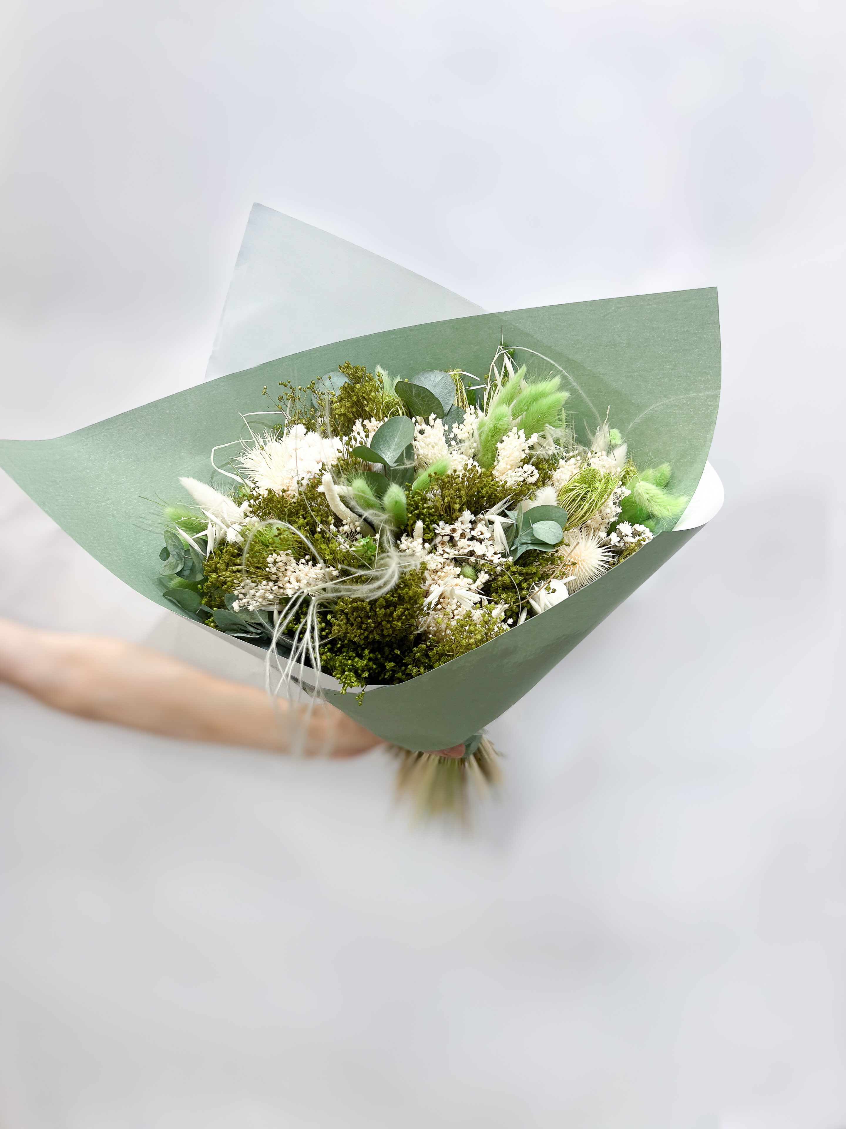 vert et naturel bouquet de fleurs séchées