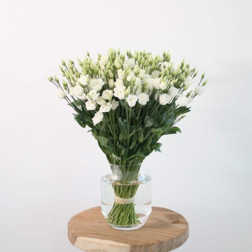 bouquet de lisianthus blanc